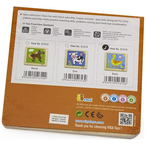 Viga Viga 51314 Puzzle na podkładce - Kaczuszka 6503246 6934510513146