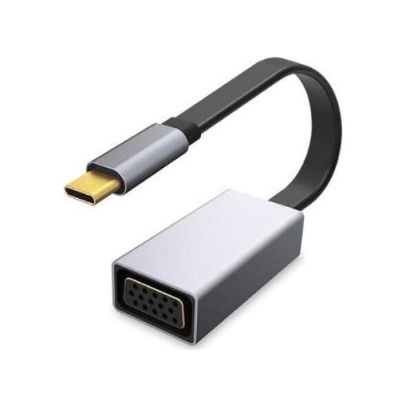Adapter USB Platinet USB-C - VGA Srebrny  (PMMA9089) 6503947 5907595447119