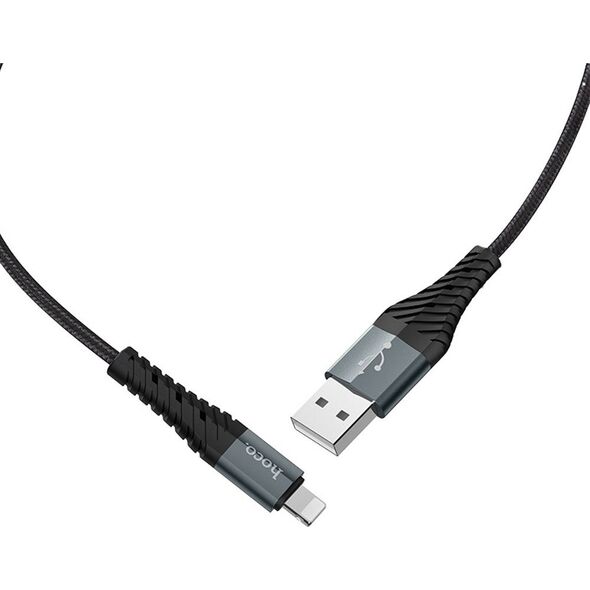 Kabel USB Hoco USB-A - Lightning 1 m Czarny (6931474710529) 6515917 6931474710529
