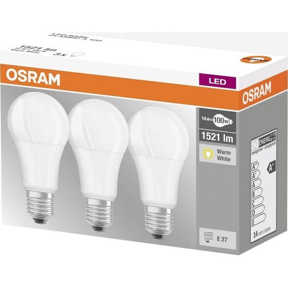 Ledvance OSRAM LED BASE CL A Fros. 13W 827 E27 (Krabička 3ks) 6551254 4058075819412