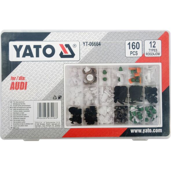 Yato KOMPLET SPINEK SAMOCHODOWYCH AUDI 160SZT 6557504 5906083032288