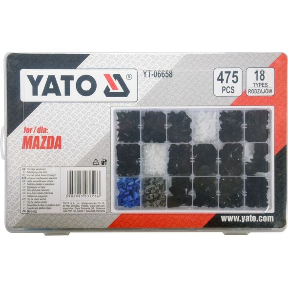 Yato KOMPLET SPINEK SAMOCHODOWYCH MAZDA 475SZT 6557507 5906083032226