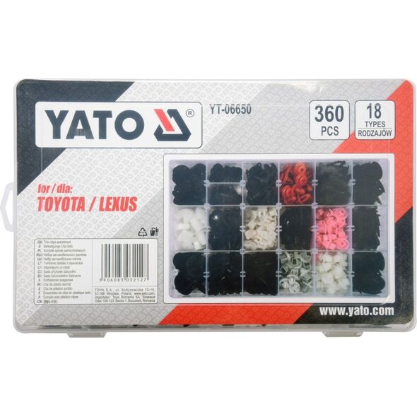 Yato KOMPLET SPINEK SAMOCHODOWYCH TOYOTA/LEXUS 360SZT 6557513 5906083032127