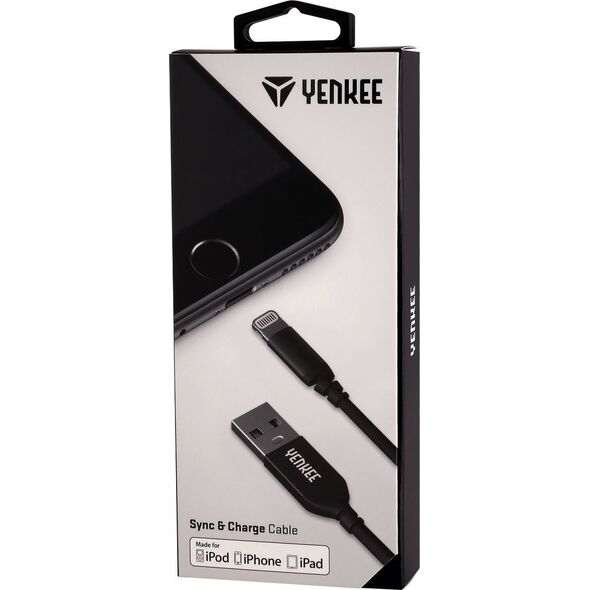 Kabel USB Yenkee USB-A - Lightning 2 m Czarny (30016081) 6592773 8590669241767