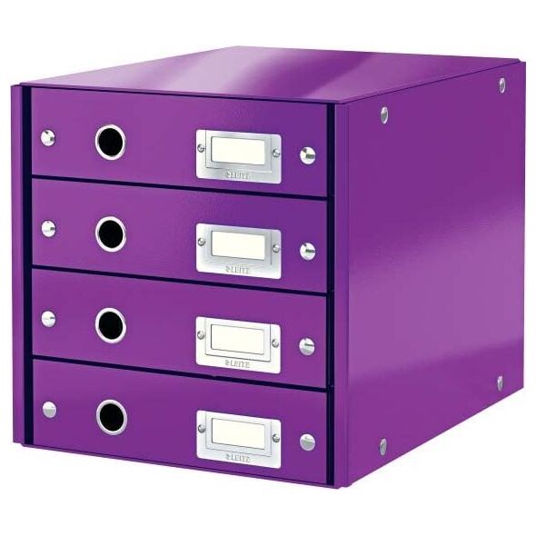 Leitz POJEMNIK LEITZ C&S 4 SZUF. FIOLETOWY 6593093 4002432103997