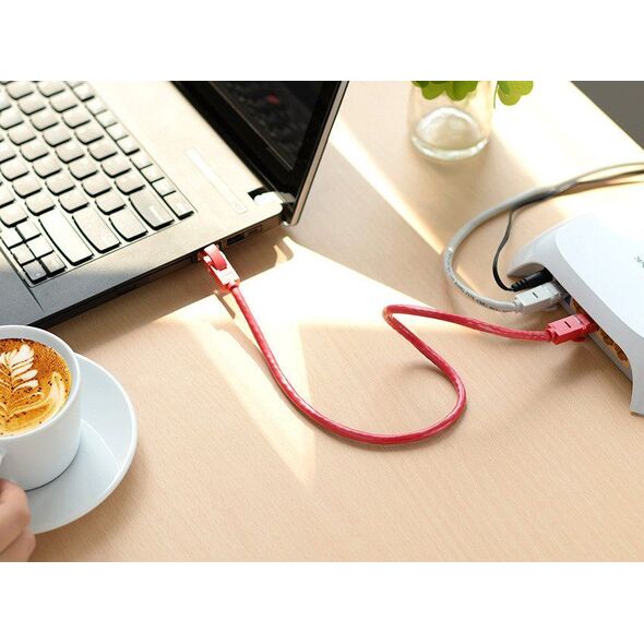 Ugreen Płaski kabel sieciowy UGREEN z metalowymi wtyczkami, Ethernet RJ45, Cat.6, UTP, 5m (czarny) 6593194 6957303851874