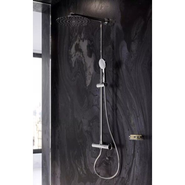 Zestaw prysznicowy Ferro Trevi z deszczownicą z baterią chrom (NP75-TRV7U) 6619273 5902194956451