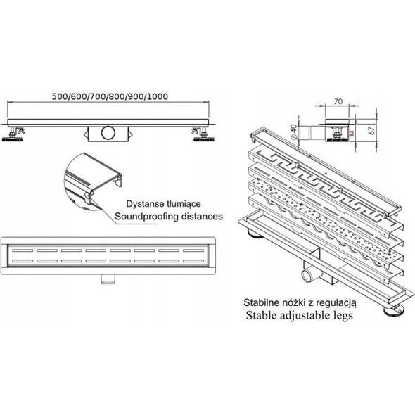Hydroland HYDROLAND ODWODNIENIE LINIOWE FALA 800 // OD.H.FALA-800 6630901 5900308735794