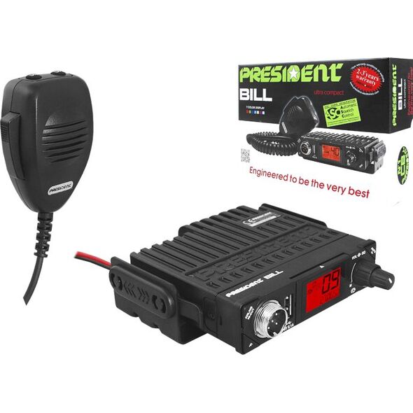 CB Radio President PS RADIO CB PRESIDENT BILL ASC AM/FM 12V+USB 2.1A NEW. 6695422 3435991127141