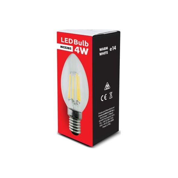 Maclean Żarówka filamentowa Retro Edison LED E14, 4W 230V (MCE285) 6705706 5902211116097