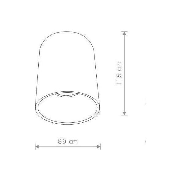 Lampa sufitowa Nowodvorski Spot Nowodvorski Eye Tone 8928 1x10W GU10 LED sufitowy biały/srebrny 6743704 5903139892896