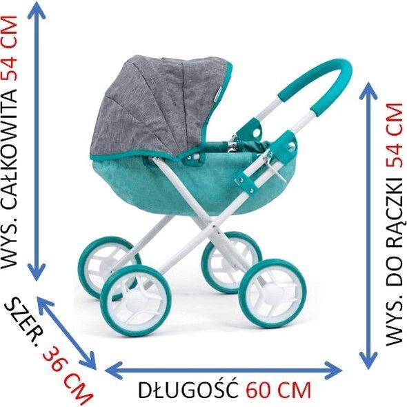Milly Mally Wózek dla lalek Dori Prestige Mint 6763481 5901761125580
