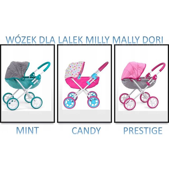Milly Mally Wózek dla lalek Dori Prestige Mint 6763481 5901761125580
