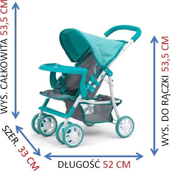 Milly Mally Wózek dla lalek Kate Prestige Mint 6763483 5901761125603