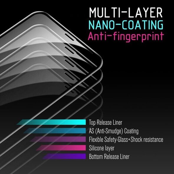 Crong Crong 7D Nano Flexible Glass - Szkło hybrydowe 9H na cały ekran Samsung Galaxy A80 / A90 uniwersalny 6770571 5907731981057