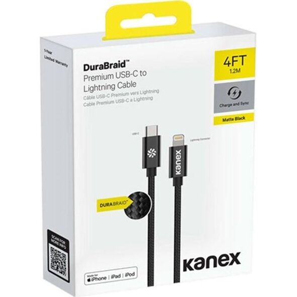Kabel USB Kanex USB-C - Lightning 1.2 m Srebrny (36321-uniw) 6770756 815387022930