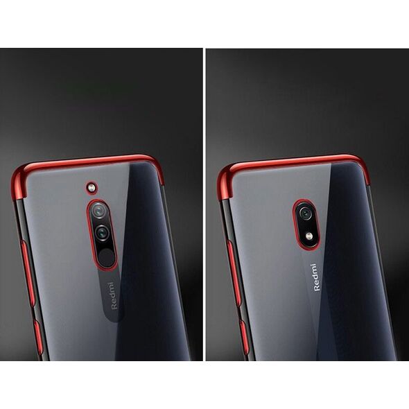 Hurtel Clear Color case żelowy pokrowiec etui z metaliczną ramką Xiaomi Redmi 8A czarny 6785005 9111201898097