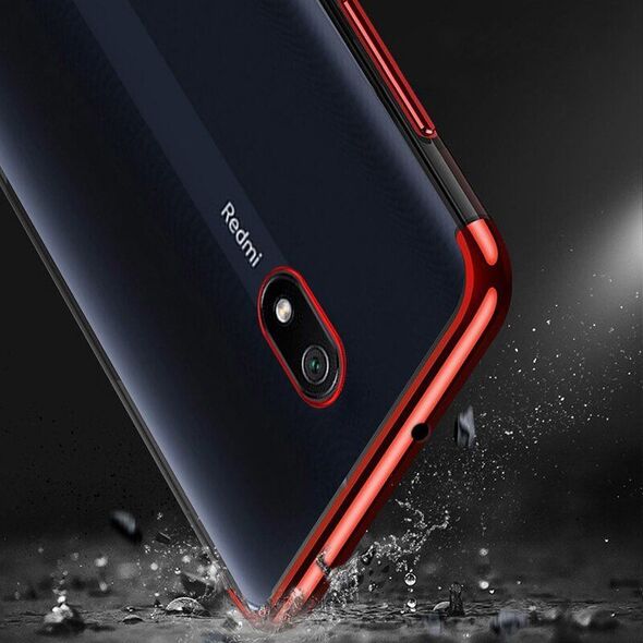 Hurtel Clear Color case żelowy pokrowiec etui z metaliczną ramką Xiaomi Redmi 8A czarny 6785005 9111201898097