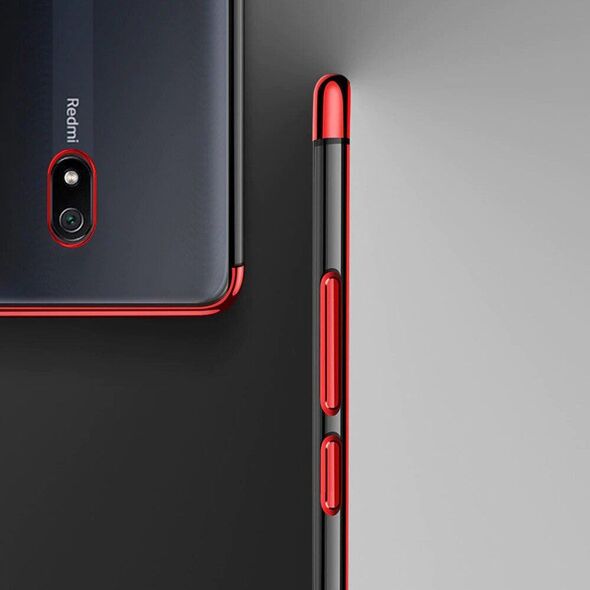 Hurtel Clear Color case żelowy pokrowiec etui z metaliczną ramką Xiaomi Redmi 8A czarny 6785005 9111201898097