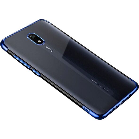 Hurtel Clear Color case żelowy pokrowiec etui z metaliczną ramką Xiaomi Redmi 8A niebieski 6785006 9111201898103
