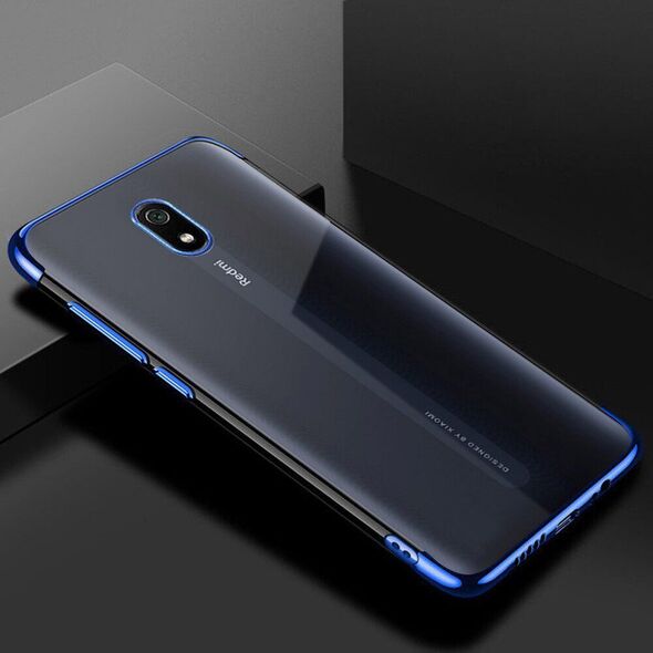 Hurtel Clear Color case żelowy pokrowiec etui z metaliczną ramką Xiaomi Redmi 8A niebieski 6785006 9111201898103