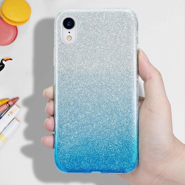 Etui IPHONE 11 PRO Brokat Glitter srebrno-niebieskie 6791661 5903396024733