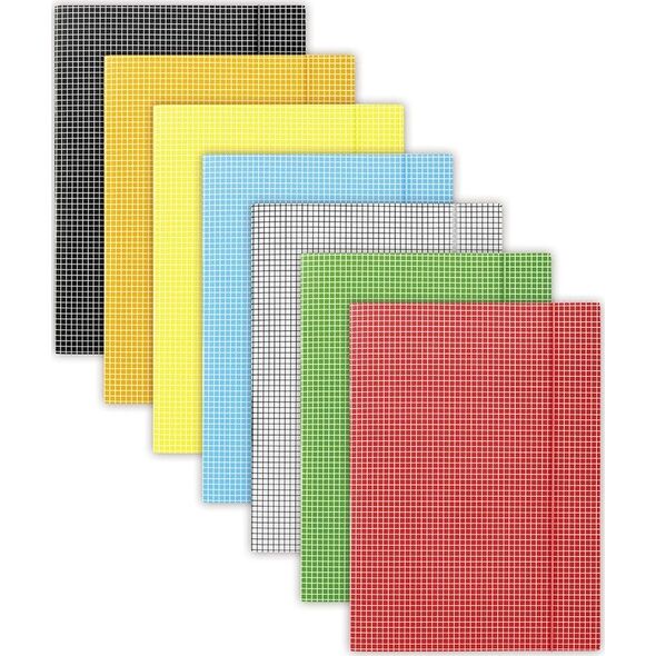 Donau Teczka z gumką DONAU, karton, A4, 400gsm, 3-skrz., niebieska w kratę 6801903 5901498052487