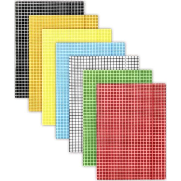 Donau Teczka z gumką DONAU, karton, A4, 400gsm, 3-skrz., zielona w kratę 6801905 5901498052463
