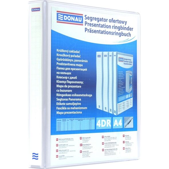 Segregator Donau 4-ringowy A4 63mm biały 6801999 5901503691663