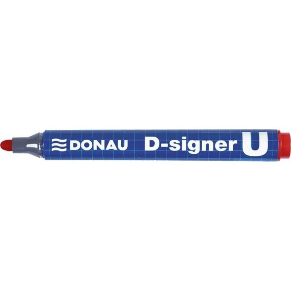 Donau Marker permanentny DONAU D-Signer U, okrągły, 2-4mm (linia), czerwony 6802077 5901498010593