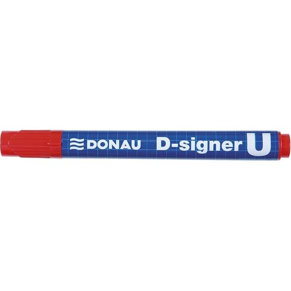 Donau Marker permanentny DONAU D-Signer U, okrągły, 2-4mm (linia), czerwony 6802077 5901498010593