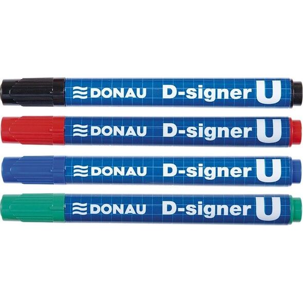 Donau Marker permanentny DONAU D-Signer U, okrągły, 2-4mm (linia), czerwony 6802077 5901498010593