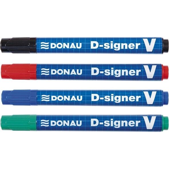 Donau Marker permanentny DONAU D-Signer V, ścięty, 1-4mm (linia), czarny 6802082 5901498010395