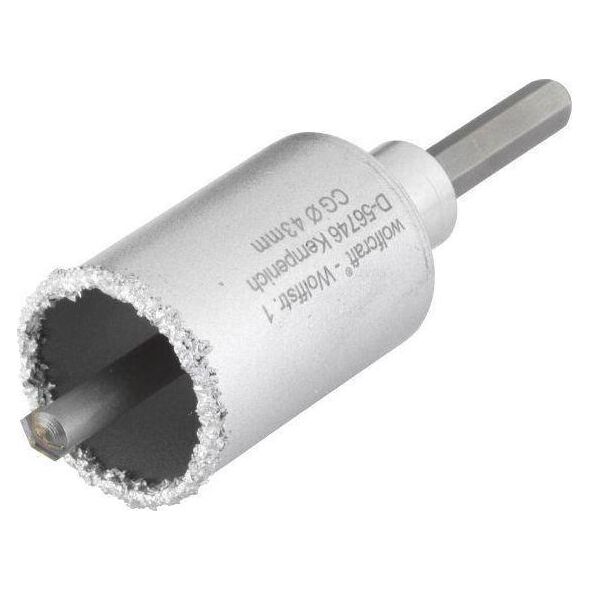 Wolfcraft Otwornica 43 mm Wolfcraft - z nasypem z węglików spiekanych, kompletna 6869773 4006885389403