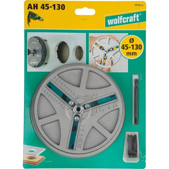 Wolfcraft Otwornica regulowana Wolfcraft 45 - 130 mm 6869801 4006885597808