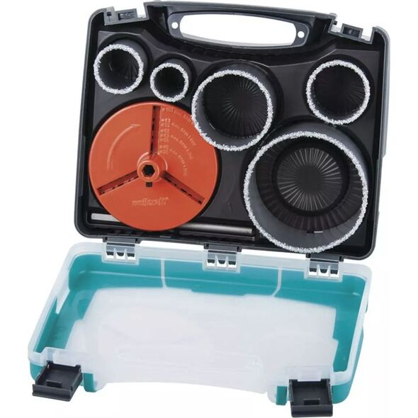 Wolfcraft Zestaw otwornic 33-83 mm Wolfcraft - z nasypem z węglików spiekanych 6869853 4006885346406