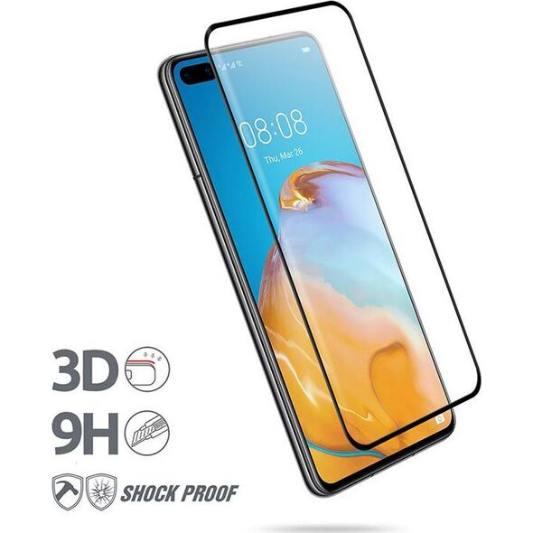 Crong Crong 3D Armour Glass Szkło Hartowane 9H na ekran Huawei P40 + ramka instalacyjna 6937721 5907731984218