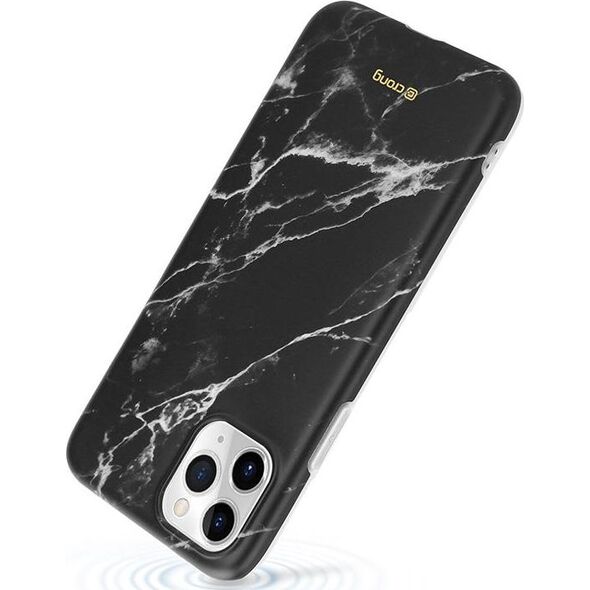 Crong Crong Marble Case etui ochronne na iPhone 11 Pro (czarny) 6937760 5907731985055