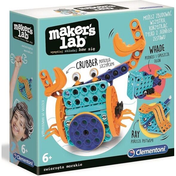 Clementoni Zestaw kreatywny Makers Lab Zwierzęta Morskie 6944758 8005125506613
