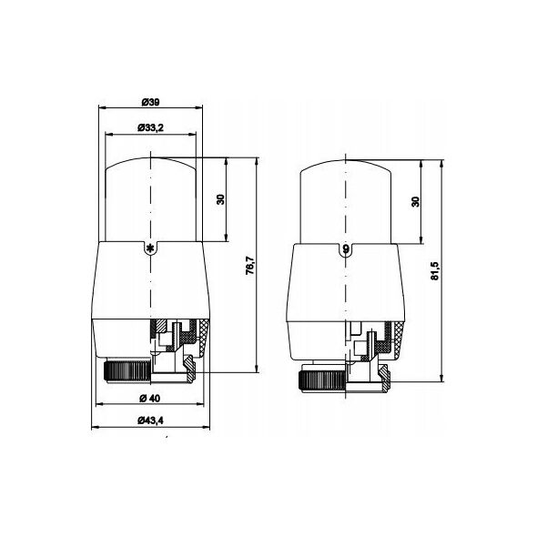 Varioterm Zestaw grzejnikowy Twins lewy Czarny strukturalny 6945554 5902249829747
