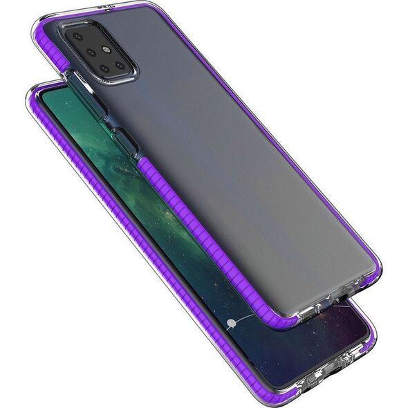 Hurtel Spring Case pokrowiec żelowe etui z kolorową ramką do Xiaomi Redmi Note 9 Pro / Redmi Note 9S czarny uniwersalny 7060775 5904208502081