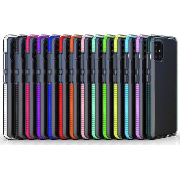 Hurtel Spring Case pokrowiec żelowe etui z kolorową ramką do Xiaomi Redmi Note 9 Pro / Redmi Note 9S czarny uniwersalny 7060775 5904208502081