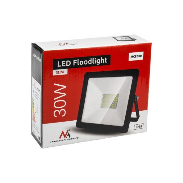 Naświetlacz Maclean Naświetlacz LED slim 30W, 2400lm Neutral White (4000K) Maclean Energy MCE530 NW, IP65, PREMIUM 7079155 5902211117117