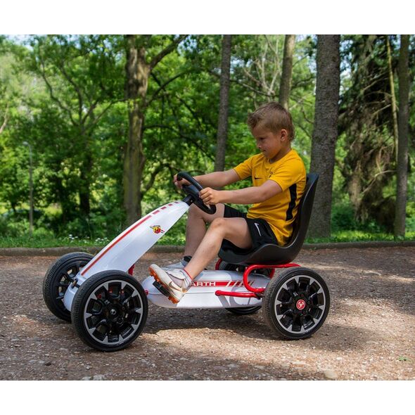 Milly Mally Milly Mally Gokart na pedały Abarth White 7079208 5901761125795
