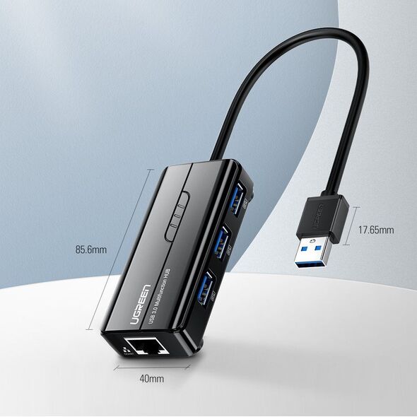 HUB USB Ugreen 1x RJ-45  + 3x USB-A 3.0 (20265) 7135218 6957303822652