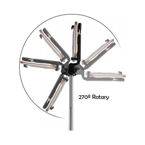 Selfie stick Selfie Stick Tripod K07 statyw z pilotem bluetooth / bezprzewodowy uchwyt kijek do zdjęć czarny () - 5903396033605 7250965 5903396033605