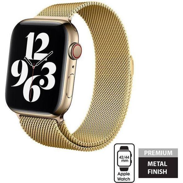 Crong Pasek ze stali nierdzewnej Crong Milano Steel do Apple Watch 42/44 mm złoty 7315725 5907731986267