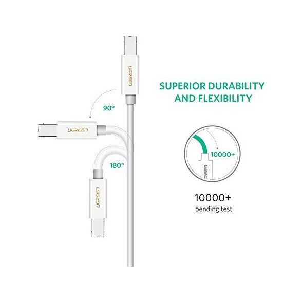 Ugreen Kabel USB C 1 m Biały 7344097 6957303845606