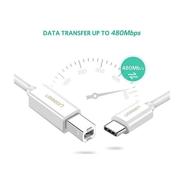 Ugreen Kabel USB C 1 m Biały 7344097 6957303845606