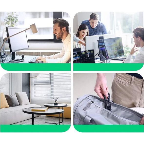 Ugreen Ugreen kabel przewód internetowy sieciowy Ethernet patchcord RJ45 Cat 6A UTP 1000Mbps 1 m czarny (70332) uniwersalny (58914-uniw) - 58914-uniw 7363220 6957303873326